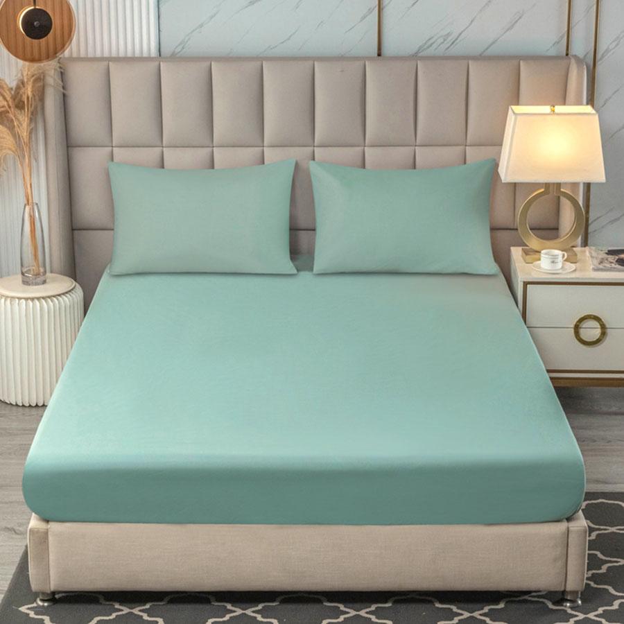 1pc Waterproof Mattress Protector Breathable Mattress Cover Anti-mite Anti-bacterial Fitted Bed Sheet (No Pillowcase)