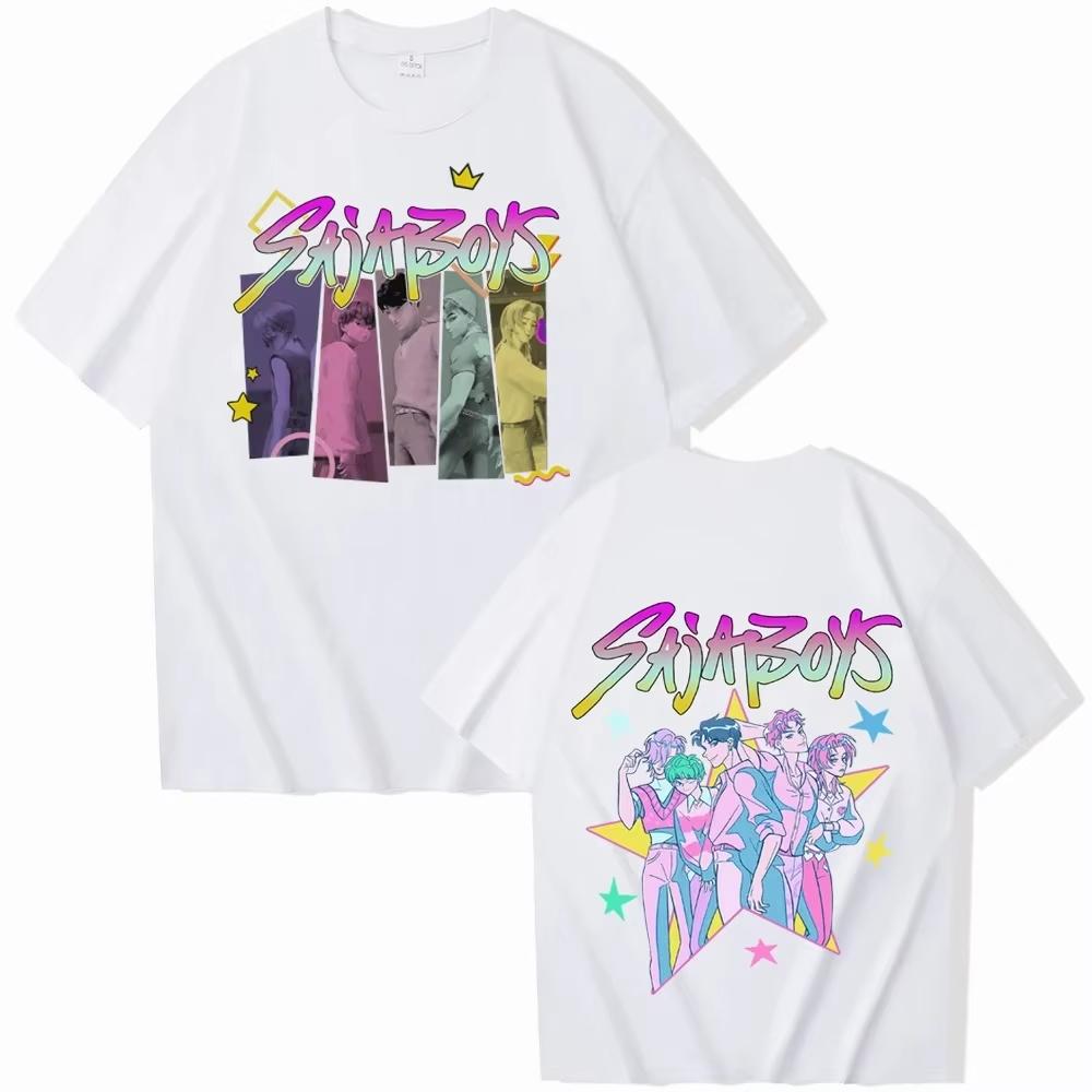 Kpop Demon Hunters Fanmerch Mira Rumi Zoey Huntrix Shirt Summer Graphic Shirts Fan Gift Women's Men Casual Cotton Oversized Tees