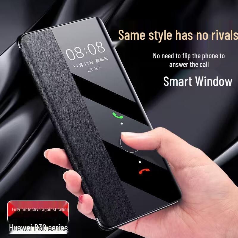 Ekakashop Huawei Smart Window Flip Leder Handyhülle