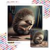 New Arrival 5D DIY Full Circle Diamond Painting "Hedgehog" Embroidery Cross Stitch Home Decor Gift