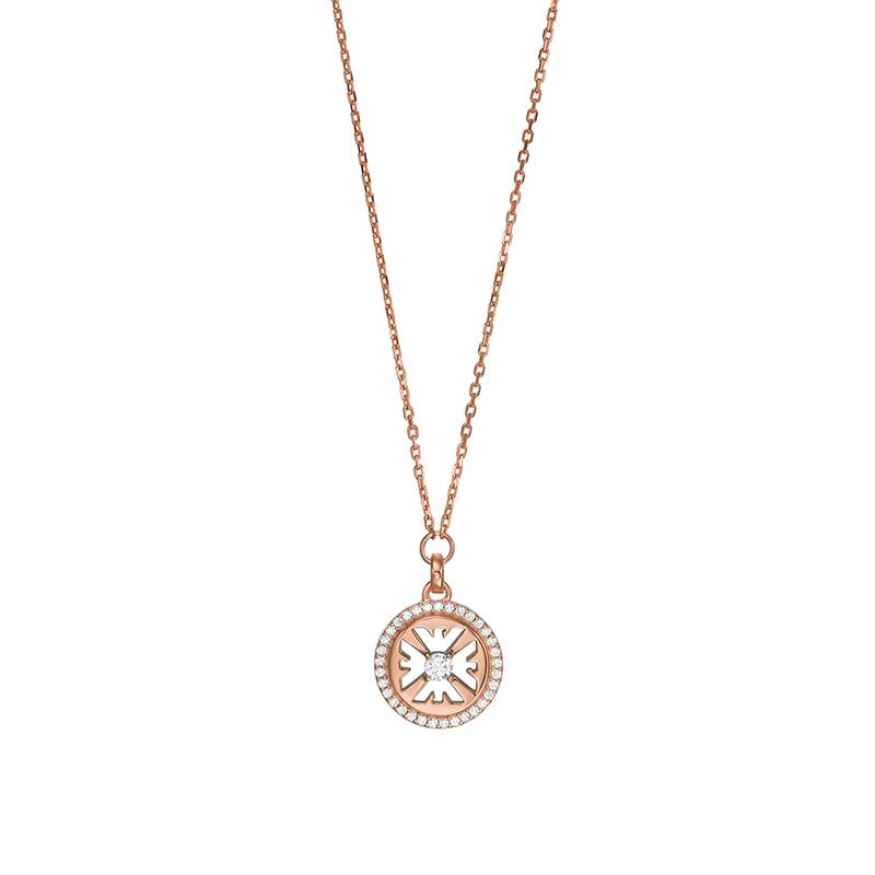 

Emporio Armani Round Clover Eagle Logo Pendant Fashion Versatile 925 Silver Necklace Women necklace Gold Rose-Gold EG3593221/EG3595710 Basic Packaging,EG3593221 Rose Gold