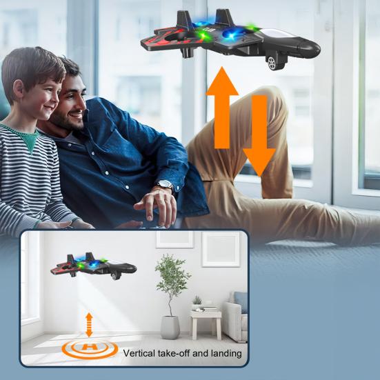 Remote Control Airplane Toy with 360 Degrees Stunt Flip Mini EPP Foam Fighter Jet Model Beginner Kids Adults 2.4Ghz RC Aircraft Toy