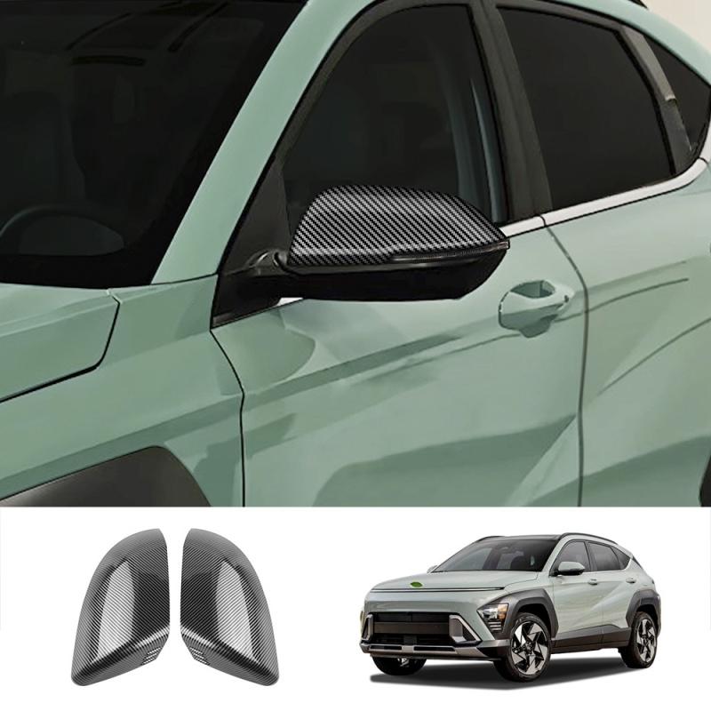 For Hyundai KONA 2024 2025 Door Side Rearview Mirror Fuel Tank Cap Anti scratch Cover oil fuel cap Front Bumper Fog Light Cover
