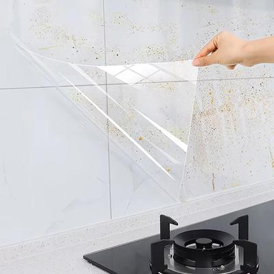 High Quality Waterproof Oil Proof Transparent Wall Stickers Kitchen Stove Wall Stickers Heat-Resistant Useful Wall Stickers