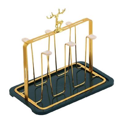 Égouttoir innovant pour tasses en verre avec bac de récupération d'eau Accessoire de maison pour plans de travail propres et secs Rangement