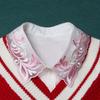 Elegant White Fake Collar Women Embroidery Detachable Collar Fake Women Vintage Cotton Ladies False Blouse Collar Half Shirt