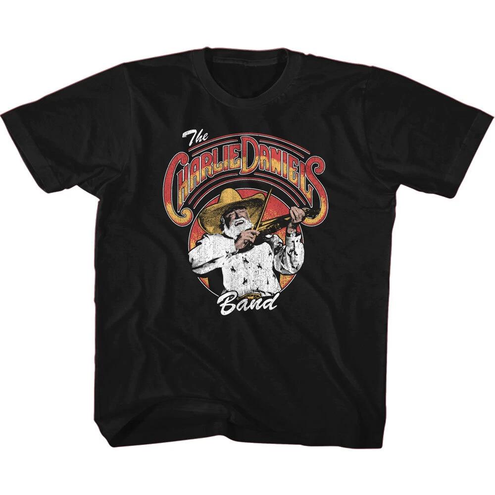 The Charlie Daniels Band Charlie Rocking The Fiddle Youth T Shirt Country Rock 4XL