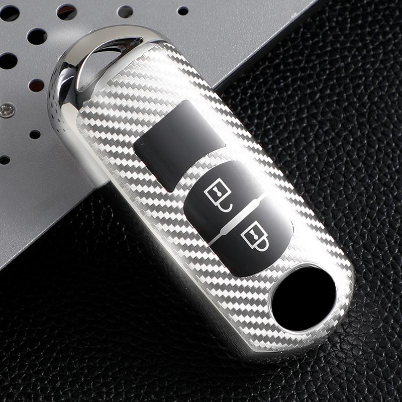 Soft Carbon Fiber TPU Remote Car Key Fob Cover Case Protective Shell Holder for Mazda 2 3 5 6 Axela Atenza CX3 CX5 CX7 CX9