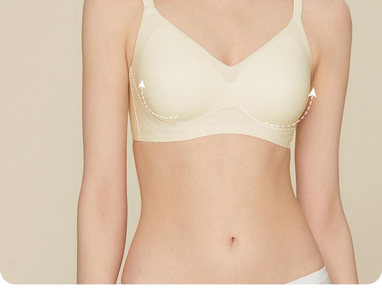 Six Rabbits Seamless Push-Up Bra for Small Busts - Soft Support, Jelly Strips, No Underwire