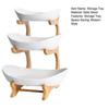 Yousheng Storage Tray with Stable Wood Frame Elegant Modern Oval Design Tray Space-Saving Organizer for Fruits Vegetables Snacks