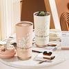530ml Lily Of The Valley Mug Stainless Steel Kawaii Flower Thermal Tumbler Coffee Tumbler Cup Gift Water Birthday K2X2