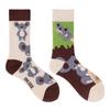 Calzini AB Asimmetrici Trendy Divertenti per Coppia Anatra Mandarina Colorati Calzini a Mezza Gamba SMLSOX
