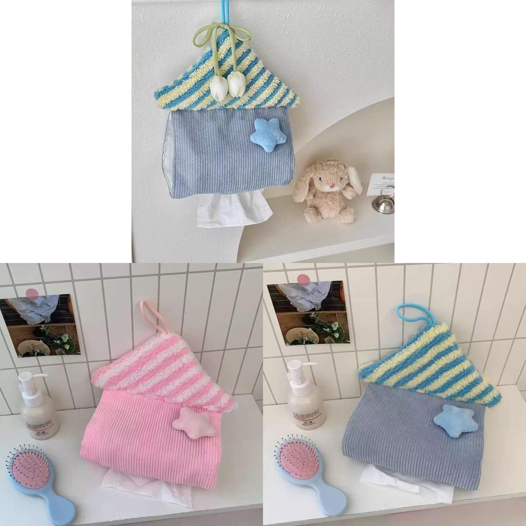 Star House Tissue Organizer With Velvet Material For Home Kitchen And Bathroom Use