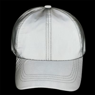 Parent-Child Street Shot Internet Celebrity Silver Gray 3M Reflective Fabric Duck Tongue Ins Personalized Nightclub Bouncing Baseball Cap Tide
