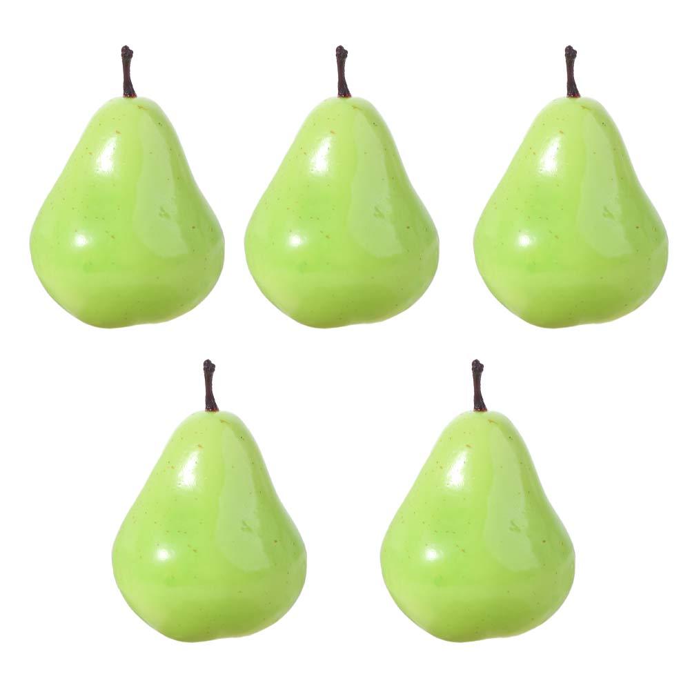 

5PCS Fruit Realistic Simulation Pear Mini Classic Fake Fruits Portable DIY Fruit Model Christmas Decoration (Cyan,other) ціан
