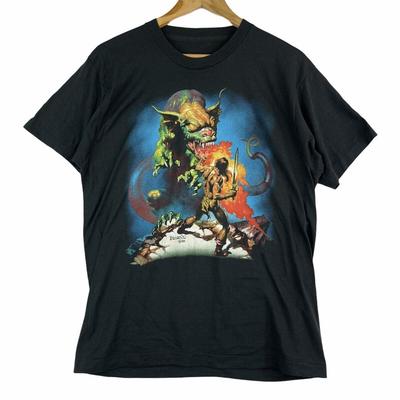 1986 VTG BORIS VALLEJO Conan The Barbarian Shirt Black Unisex S-5XL 1H0087 Unisex T-Shirt