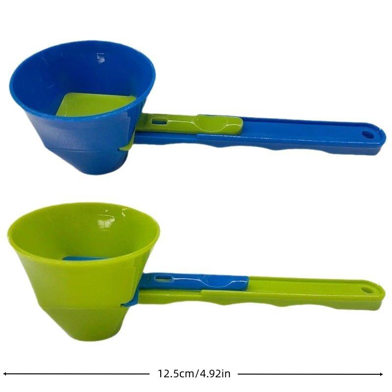 4Pcs Set Sliding Funnel Measuring Scoop Plastic Protein Milk Powder Shaker Bottle Protein Powder Supplement Dispensers 4PCS