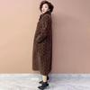 Winter Women's Long Mink Fur Coat  Stand Collar Thick Warm Mink Fur Overcoat Plus Size Fur Coat