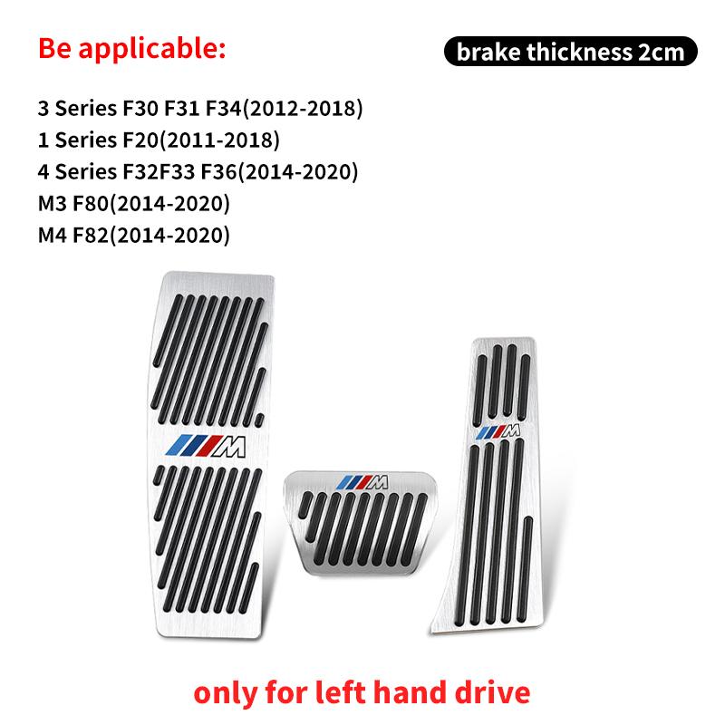 LMFLF1 2026 Car Sticker 2Pcs Car Logo Door Pedal Cover Alloy Door Pedal Cap Accessories For BMW E46 E90 E60 F30 F10 E39 E36 F20 E87 E90