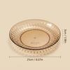 Reusable Plastic Plates Amber PET Dessert Appetizer Serving Dishes Kitchen Tableware Stackable Snack Food Fruit Platter Picnic