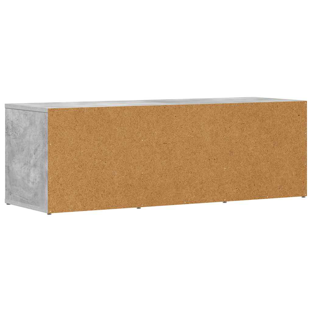 Shoe Bench Concrete Grey 105x35x35 cm Engineered Wood