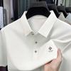 Summer Lapel Collar Short Sleeve T-Shirt Men's Loose Fit Casual Polo Top