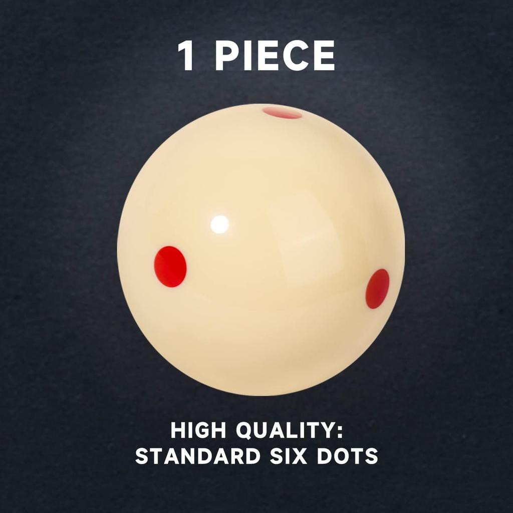 Billiard Practice Training Cue Ball, AAA-Grade PRO Cup Standard Pool Billiard Cue Ball with 6 Dots