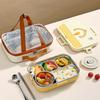 WORTHBUY Large Capacity 304 Stainless Steel Divided Lunch Box For Student Safe Heatable Portable Leak-proof Lunch Container Set