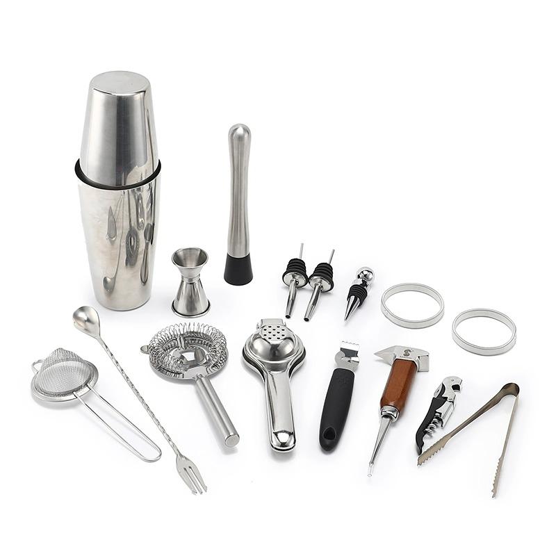 Boston Shaker Set,Creative Cocktail Shaker Set,Professional Bartender Tool Kit,Include Bar Tools,Portable Bag,Kitchen Accessory
