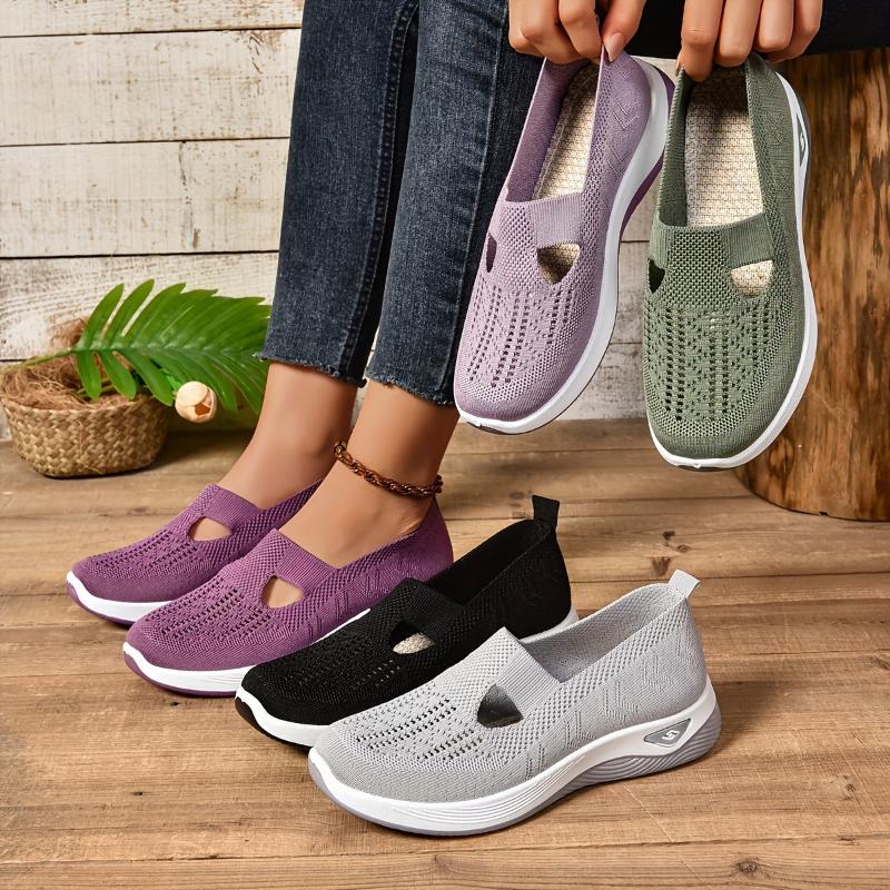 Summer Women's Sneakers Breathable Slip On Walking Shoes Mesh Low Top Womens Vulcanized Shoes Soft Sole Lightweight Women Shoes