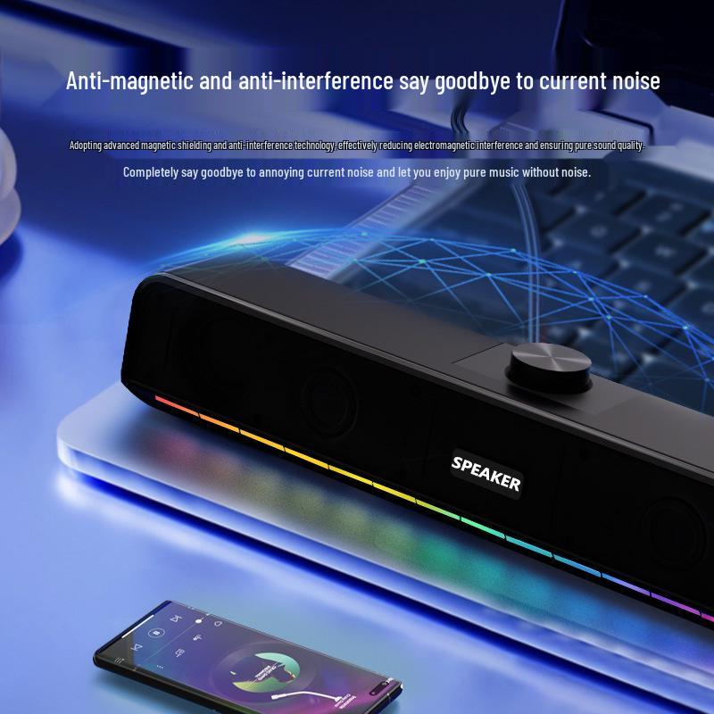 Wireless Bluetooth Soundbar with Heavy Bass & RGB Lighting