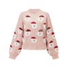Cute Christmas Old Man Head Knit Pullover Sweater - 2026 Fashion
