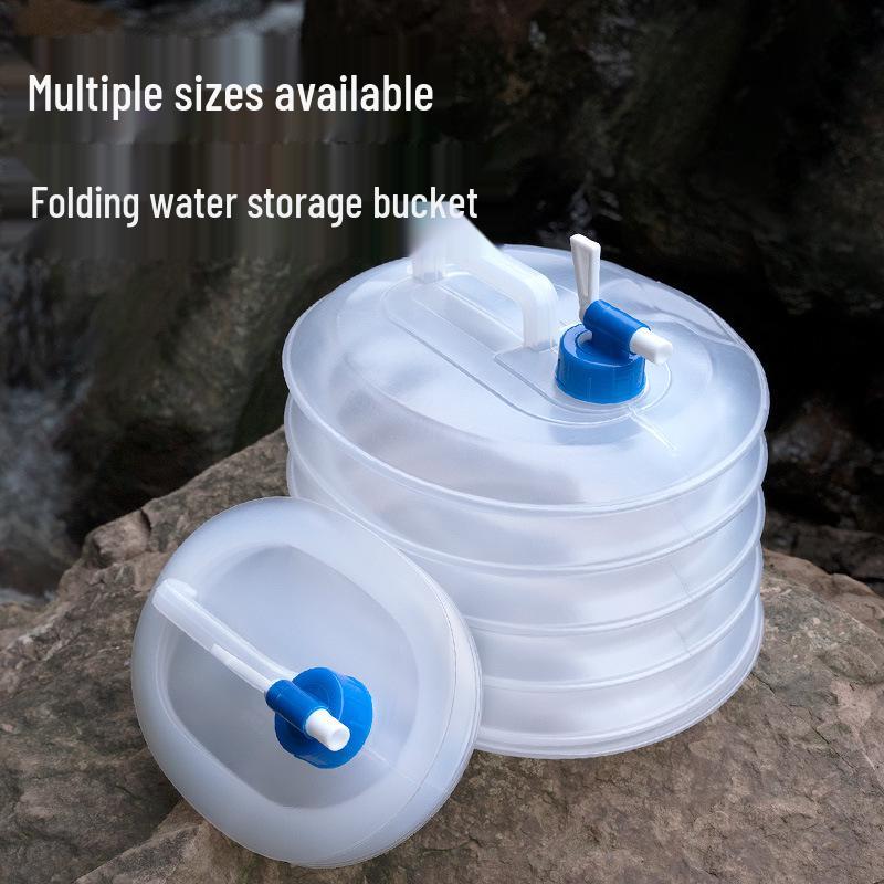 Portable Folding Water Storage Bucket with Faucet for Outdoor and Household Use
