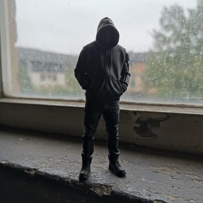 Desk Ornaments 3D Printed Streetwear Style Figurine Unique Natural Pose Punk Hoodie Statue Home Decor Crafts Gifts