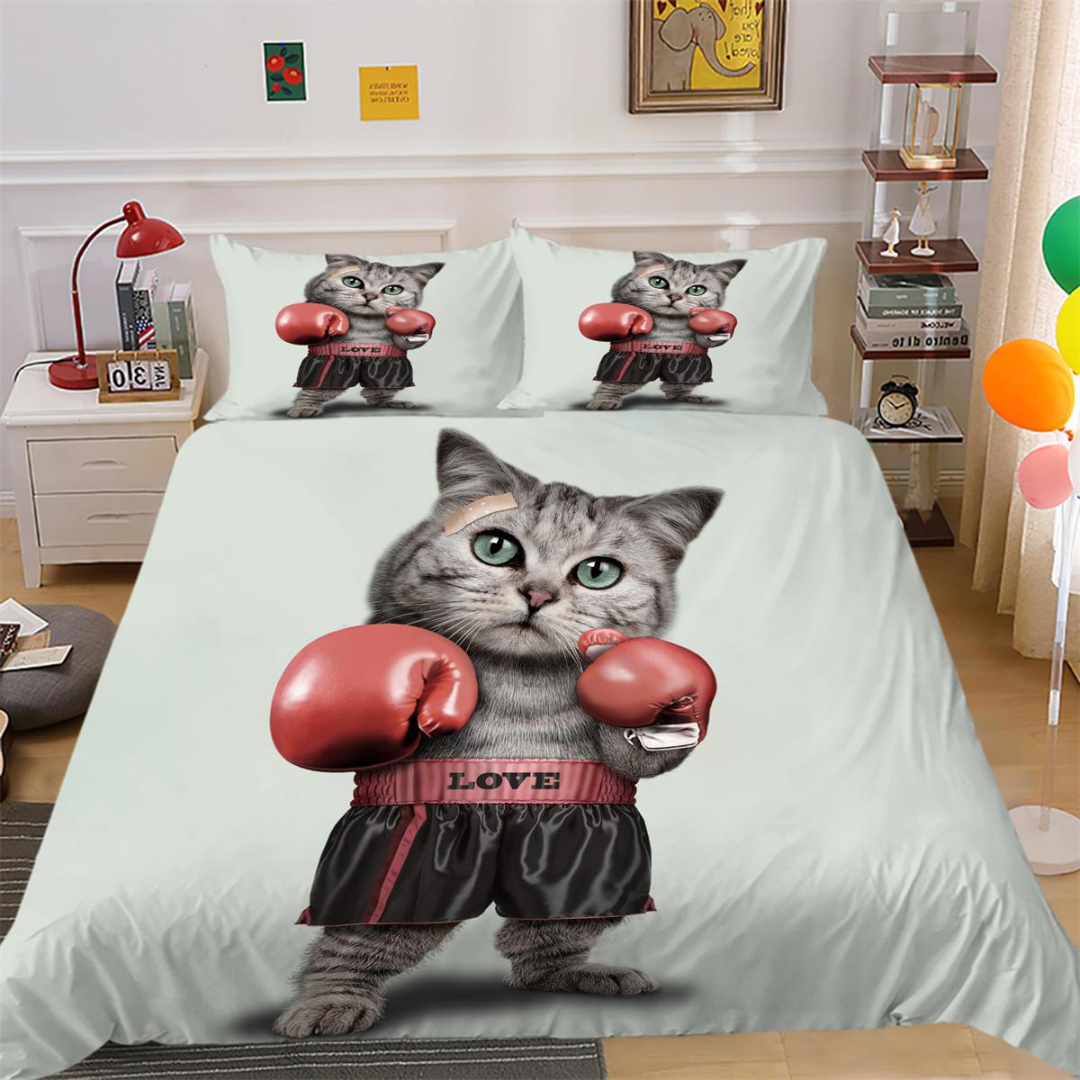 

Комплекты постельного белья панда милый кот домашний комплект постельного белья пододеяльник набор наволочка Single 135x200cm