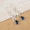 London Blue Topaz 925 Sterling Silver Jewelry, Handmade Gorgeous Silver Earrings, Topaz Gemstone Jewelry For Love