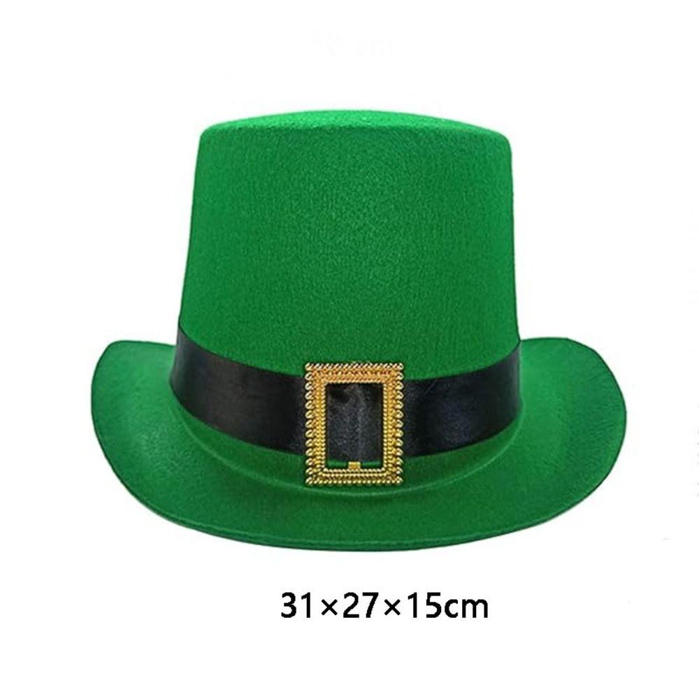 Unisex St. Patrick's Day Green Hat Felt St. Patrick's Day Costume Leprechaun Hat  Irish Day Party