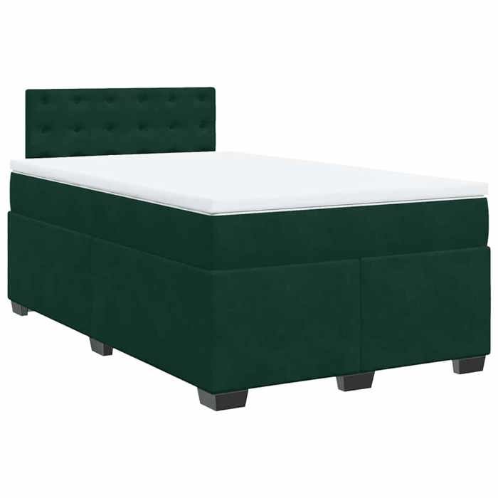 Maison Exclusive - Sommier à lattes de lit avec matelas vert foncé 120x190 cm