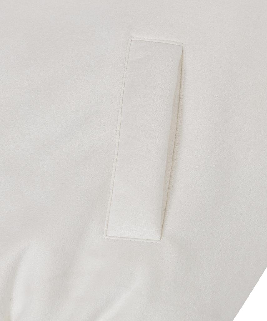 Standarderror 87-Stan103 Utility Collar Balloon Suede Short Padded Jacket Ivory