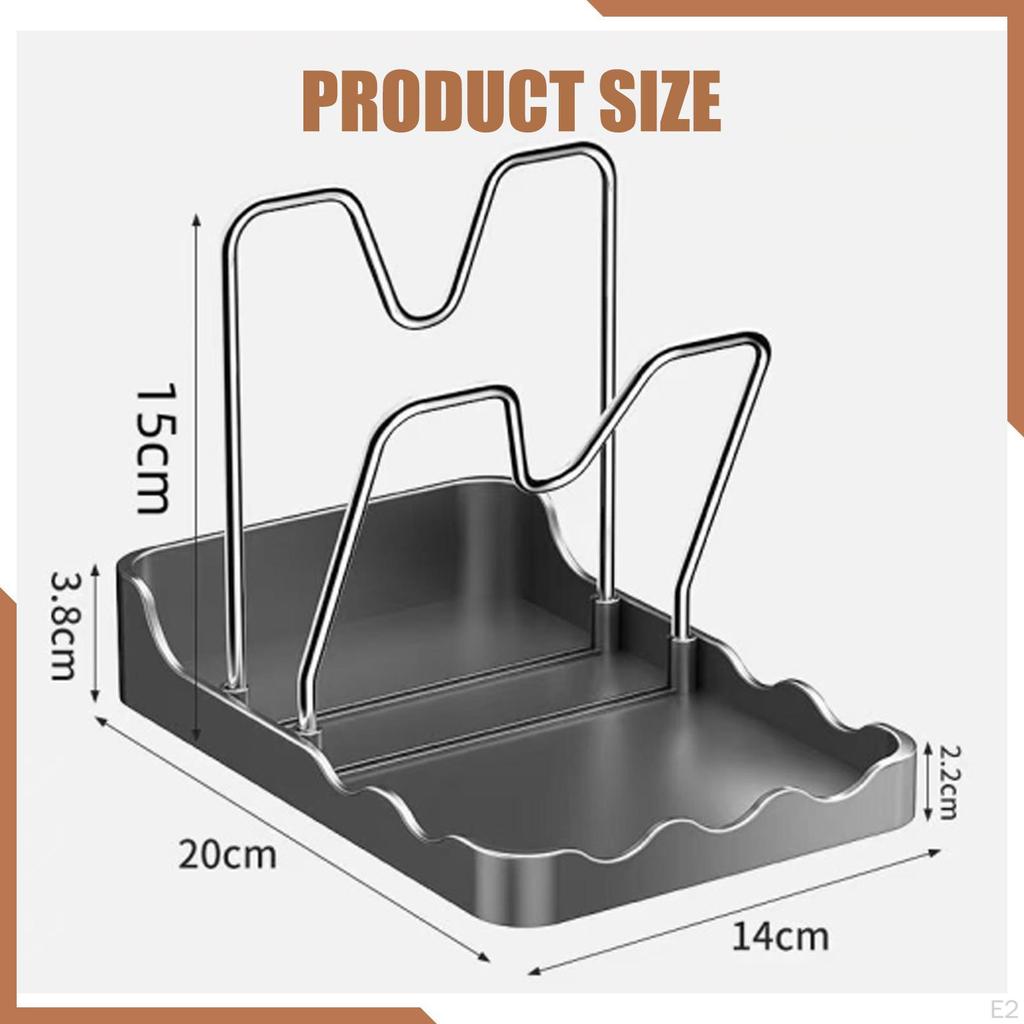 Pot Lid Holder for Kitchen Countertop Multifunctional Organizer Spoon Rest