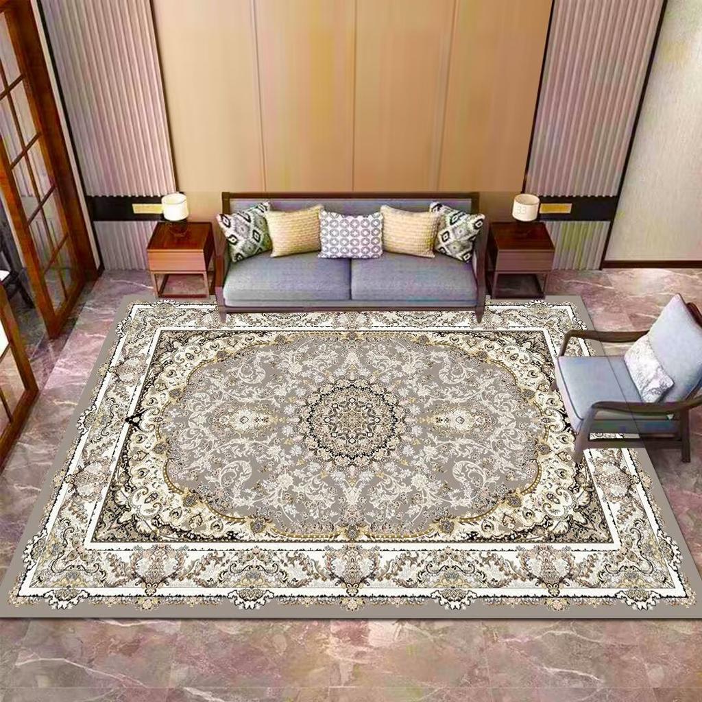 Luxuriöser Perserteppich Easy Clean für Wohnzimmer Türkei-Stil Heimdeko Große Größe Teppich Rutschfeste Eingangsmatte Anpassbar