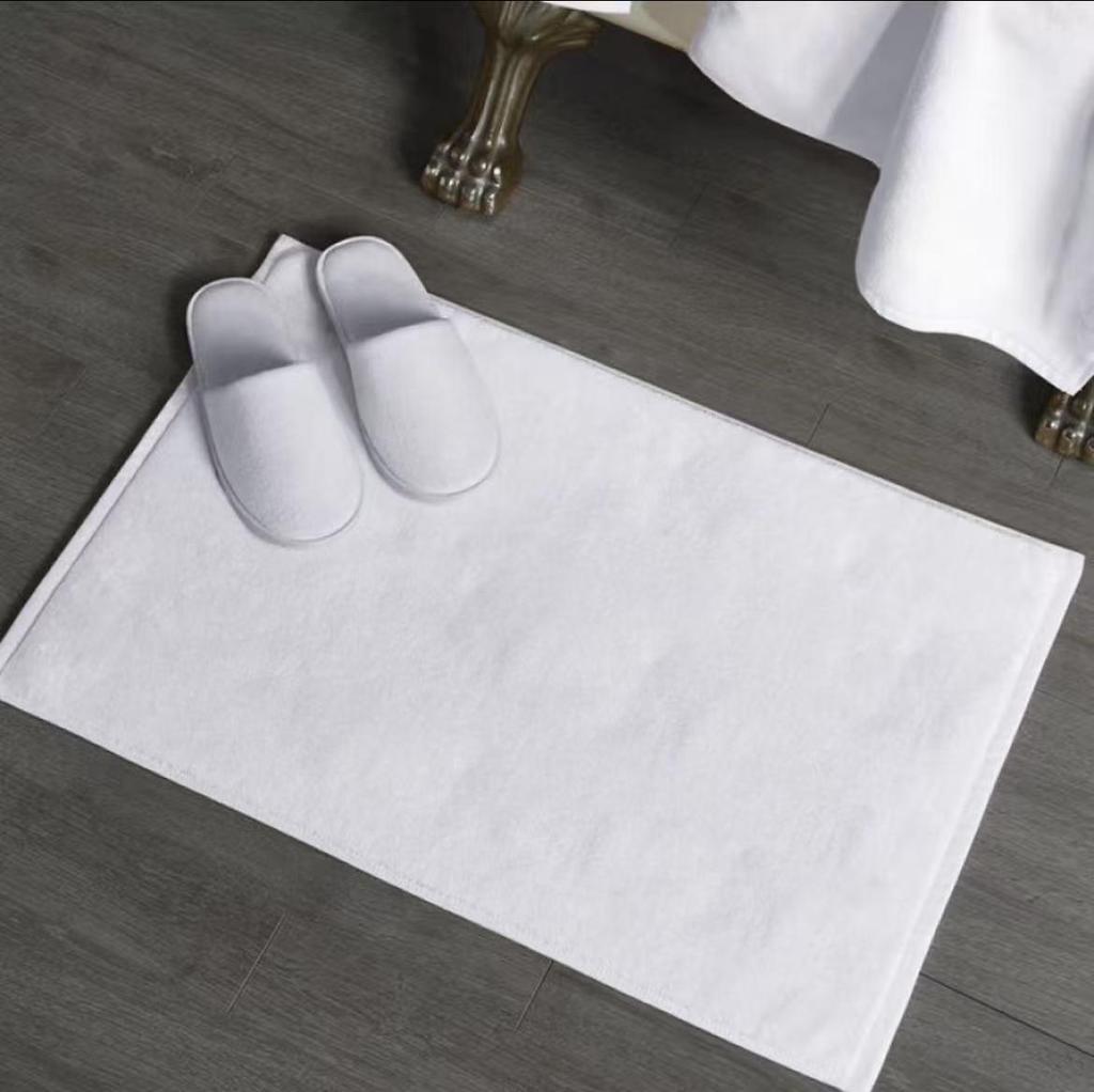 Luxury Pure Cotton White Bath and Floor Towels - Extra Large, Thick, and Absorbent for Hotels and Spas
