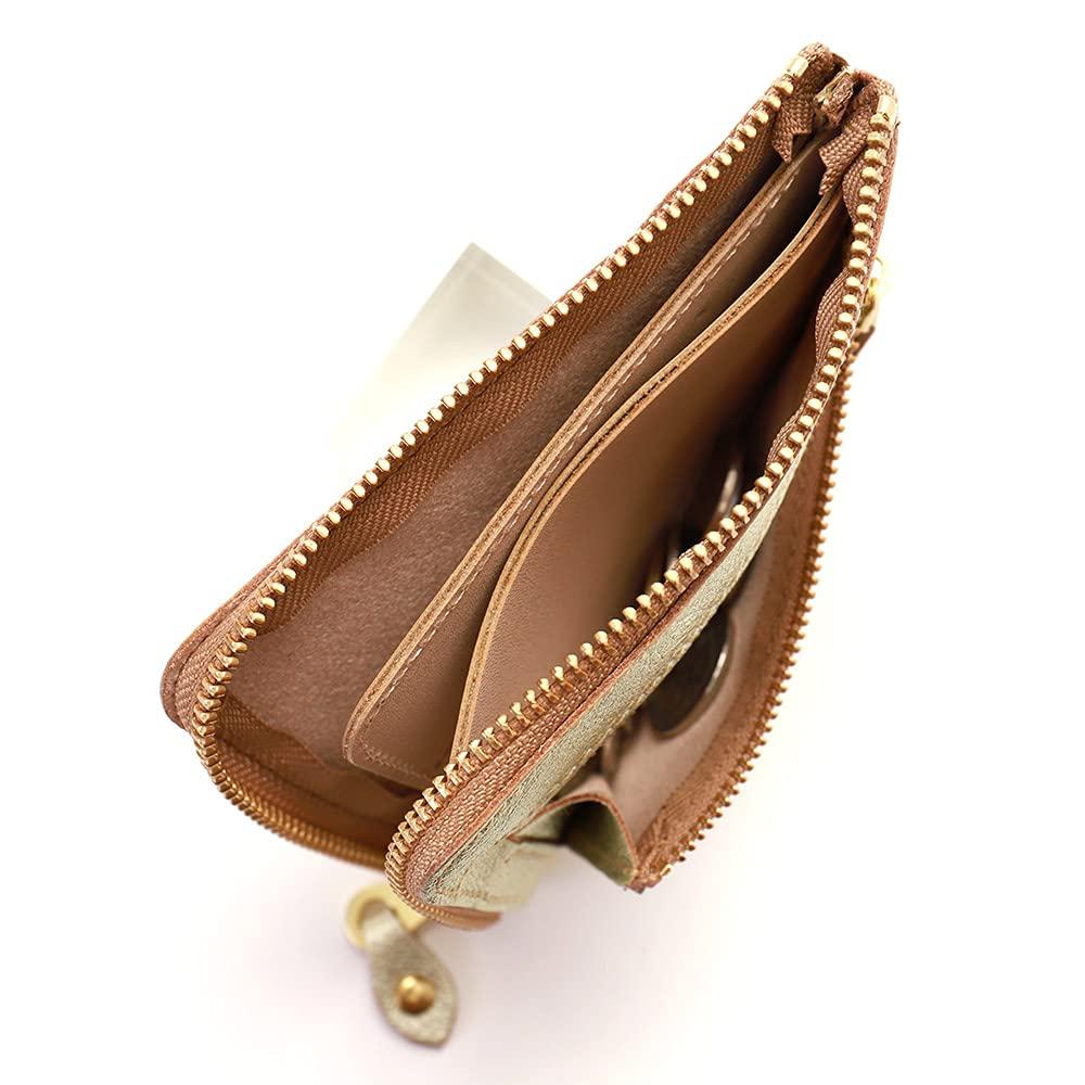 AGILITY Affa "Alinie Short" Short Wallet, Mini Wallet, Compact, 6-Piece, Slim, Simple, Genuine Leather