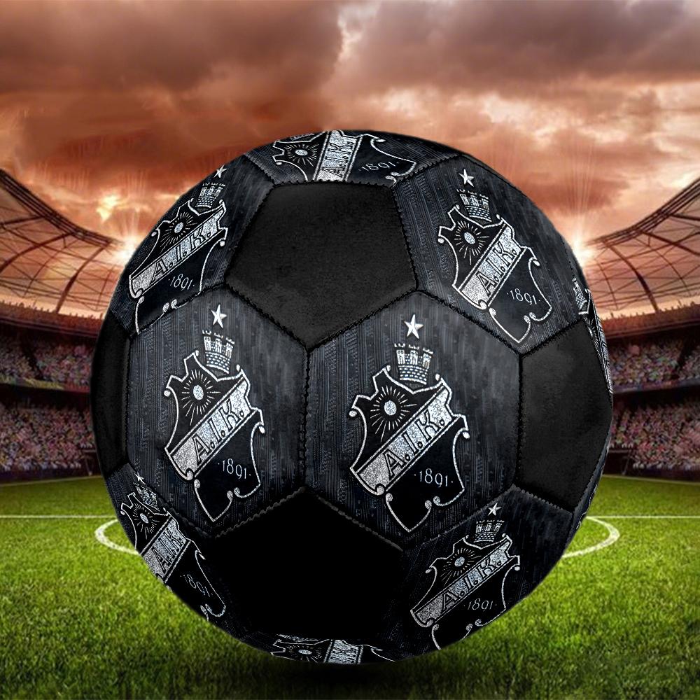 Pallone da Calcio FC AIK, colorato, adatto a tutte le età, cucito a macchina, materiale PVC, qualità da competizione, durevole e ad alto rimbalzo