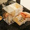 Drawer Style Jewelry Storage Box Transparent Organizer Makeup Organizer Earring Display Stand Bracket