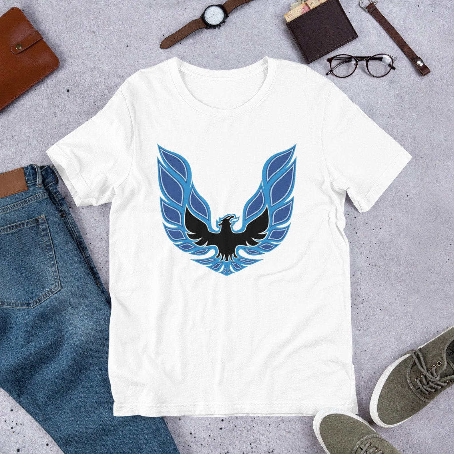 Blue Trans Am Firebird hood decal T-Shirt XL
