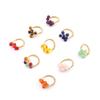 European Retro Natural Stone Crystal Agate Gypsophila Woven Ring
