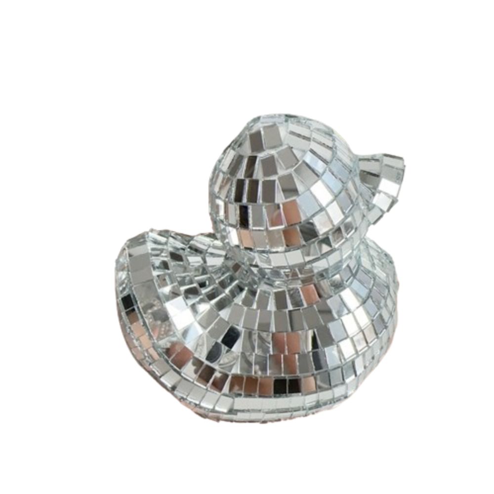 Duck Shape Disco Ball Decor Creative Glass Mirror Mirror Disco Balls  for 70s Party