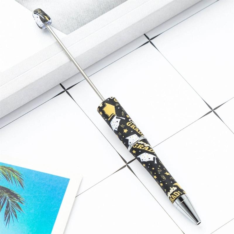 Ballpoint Pen Bead Pen Plastic Beadable Pen Beaded Ballpoint Pens School Office Writing Supplies Stationery Wedding Gift