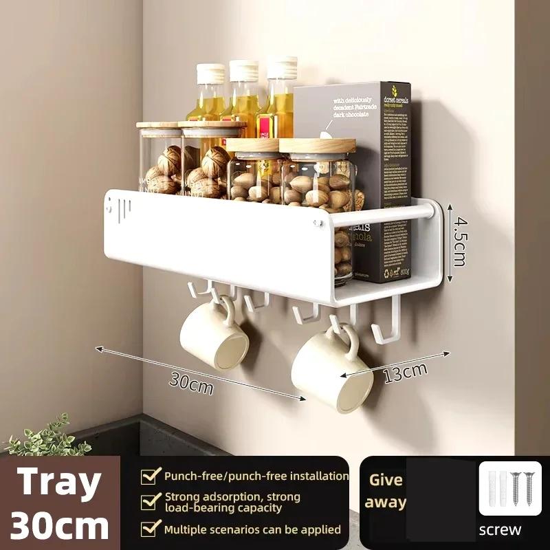Estante Montado en Pared Estante de Almacenamiento para Especias Accesorios de Cocina Estante Soporte para Cuchillos de Cocina Colgador Estante Organizador de Estantes
